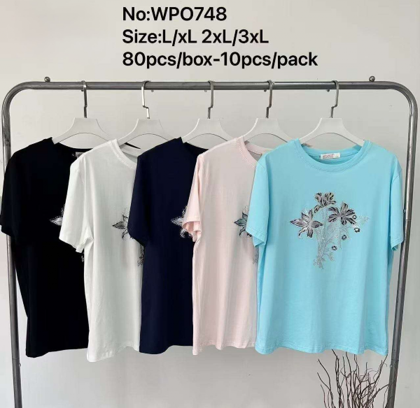 Bluzki damskie Roz L-3XL, Mix Kolor Paczka 10 szt